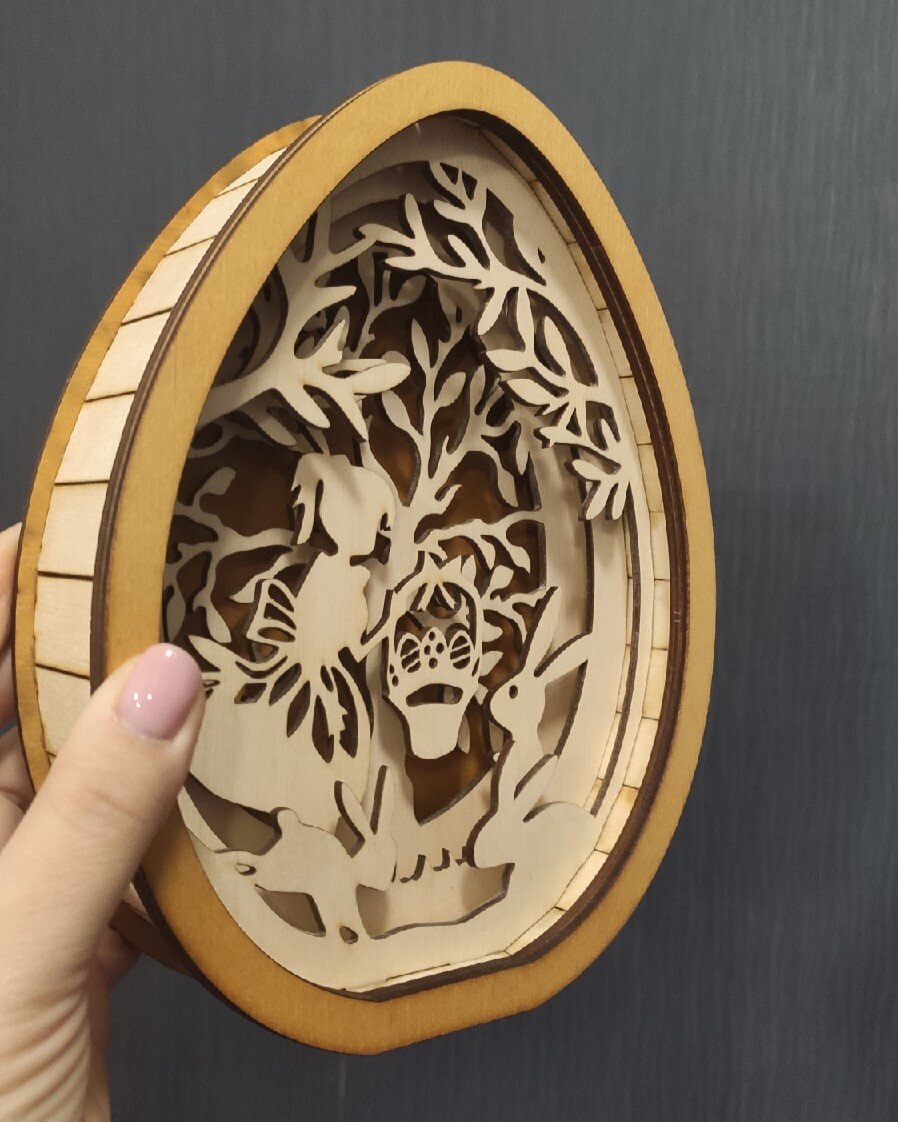 Intra απο ξύλο plywood 3mm-4mm πάχος - Διακόσμηση πασχαλινών αυγών σε στρώσεις Δίασταση 30x30 cm Intraeaxys-e1gkdl8o