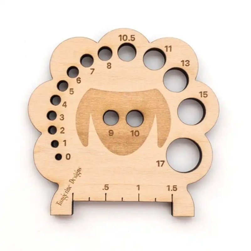 Intra απο ξύλο plywood 3mm-4mm πάχος - Ξύλινο Πρόβατο Πλεκτομηχανές Δείγμα Χάρακα για Μέτρηση Δίασταση 30x30 cm Intraeaxys-pokwmlko