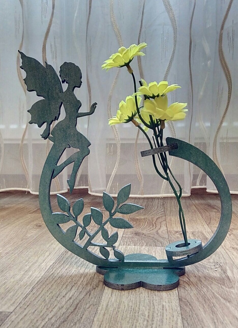 Intra απο ξύλο plywood 3mm-4mm πάχος - Σταντ λουλουδιών Fairy Flower Holder Δίασταση 30x30 cm Intraeaxys-voq2vm5o