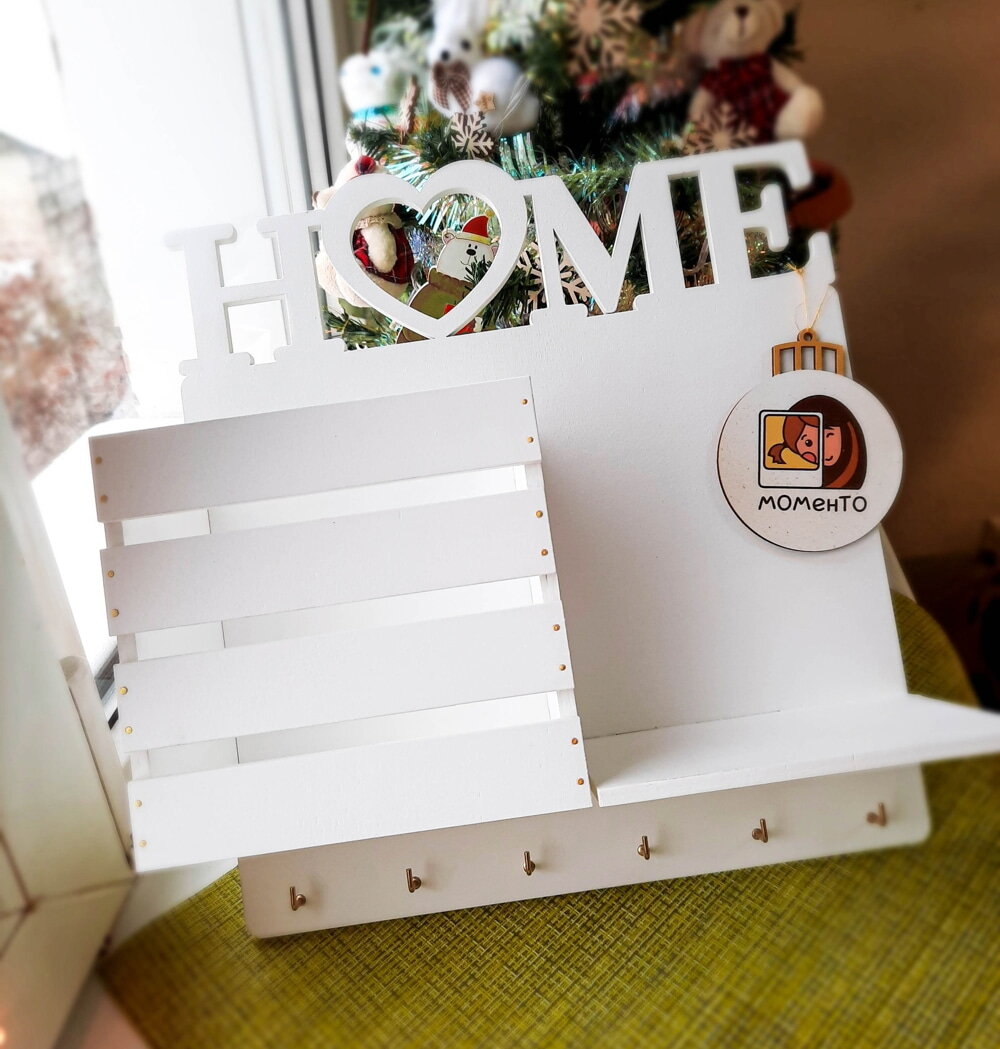 Intra απο ξύλο plywood 3mm-4mm πάχος - Ράφι τοίχου για κλειδί Δίασταση 30x30 cm Intraeaxys-joedqw91