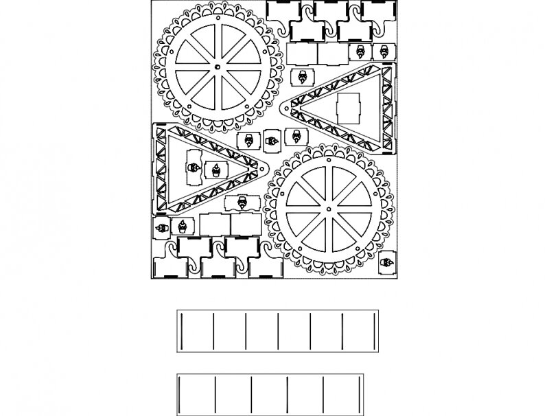 Intra απο ξύλο plywood 3mm-4mm πάχος - Τροχός λούνα παρκ 3D Δίασταση 30x30 cm Intraeaxys-91jq25om