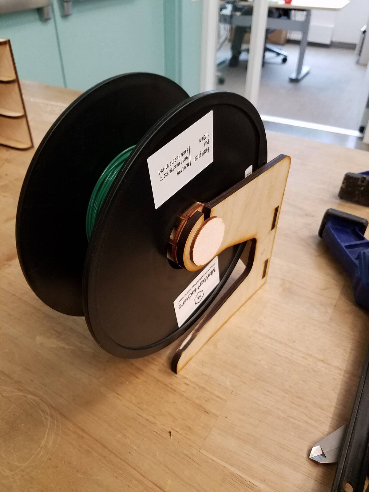 Intra απο ξύλο plywood 3mm-4mm πάχος - Αρχείο PDF 3D Printer Spool Holder Δίασταση 30x30 cm Intraeaxys-51rrm3r1