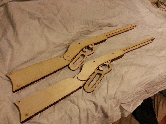 Intra απο ξύλο plywood 3mm-4mm πάχος - Πιστόλι Lever Action Rubber Band Δίασταση 30x30 cm Intraeaxys-e1gkpzyo