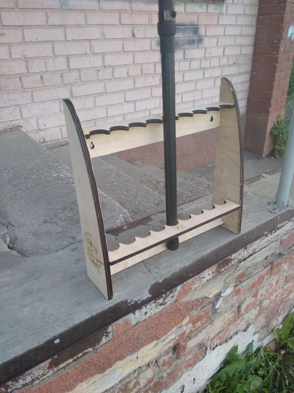 Intra απο ξύλο plywood 3mm-4mm πάχος - Βάση θήκης για καλάμι ψαρέματος τοίχου Δίασταση 30x30 cm Intraeaxys-r1z26ww1