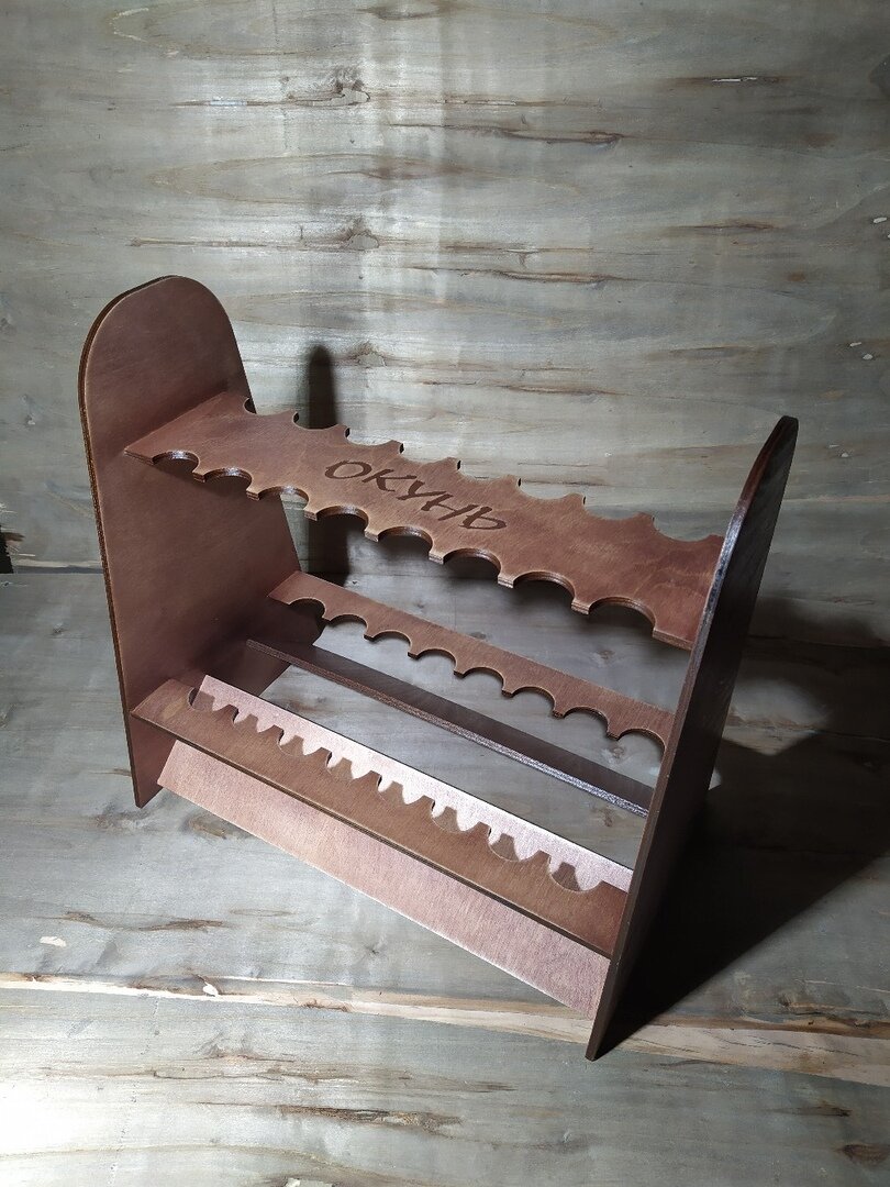 Intra απο ξύλο plywood 3mm-4mm πάχος - Βάση για καλάμι ψαρέματος Ράφι αποθήκευσης Ράφι οθόνης για καλάμι ψαρέματος Δίασταση 30x30 cm Intraeaxys-67wl4631