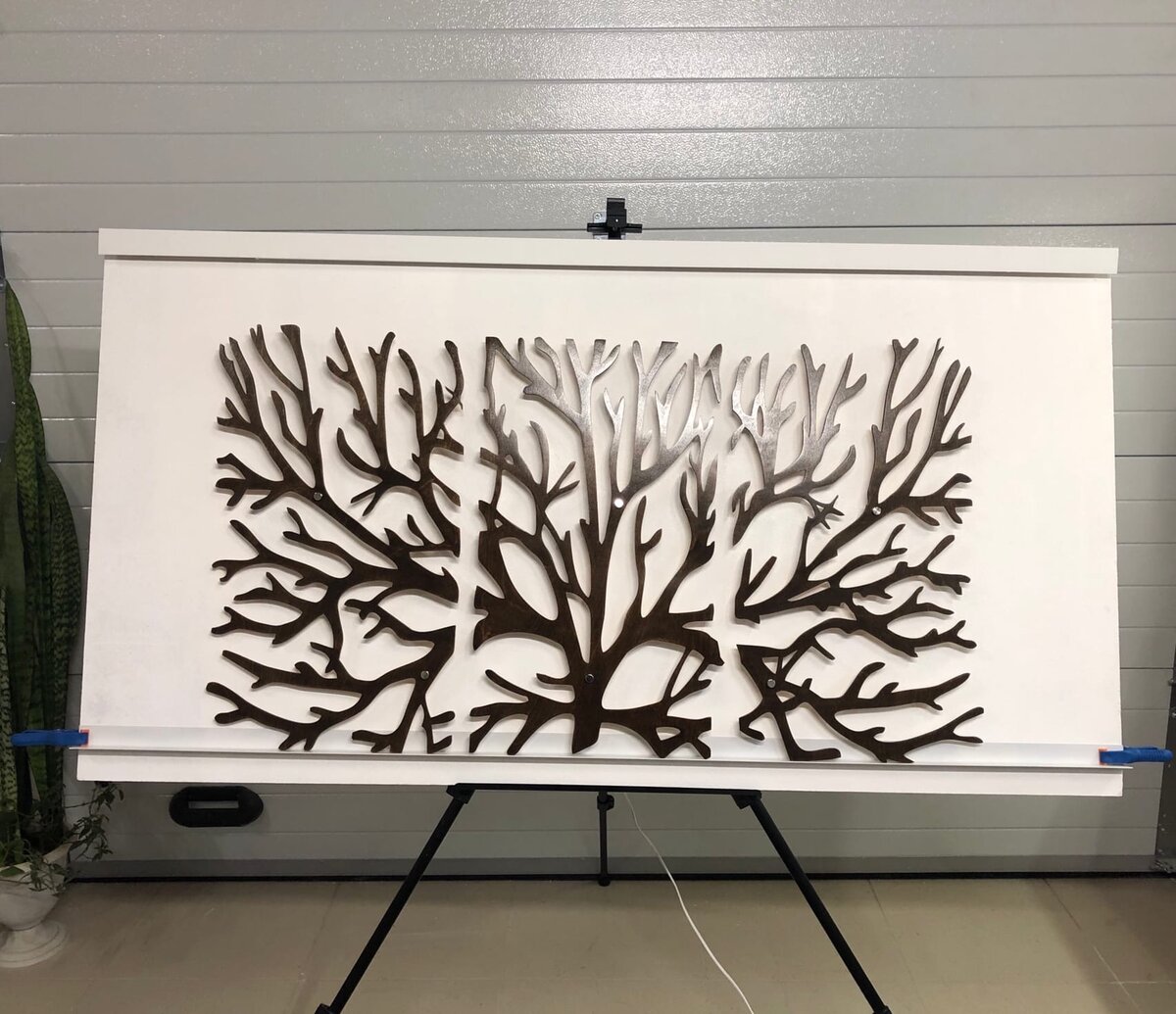 Intra απο ξύλο plywood 3mm-4mm πάχος - Διακόσμηση τοίχου δέντρου Δίασταση 30x30 cm Intraeaxys-voq26jqo