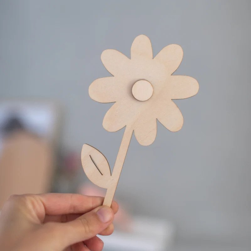 Intra απο ξύλο plywood 3mm-4mm πάχος - Ξύλινο λουλούδι για χειροτεχνίες Δίασταση 30x30 cm Intraeaxys-zo938peo