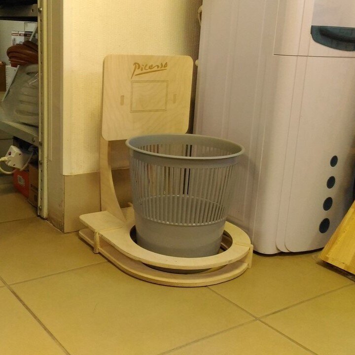 Intra απο ξύλο plywood 3mm-4mm πάχος - Τσέρκι Μπάσκετ Κάδος σκουπιδιών Δίασταση 30x30 cm Intraeaxys-67wlgxw1