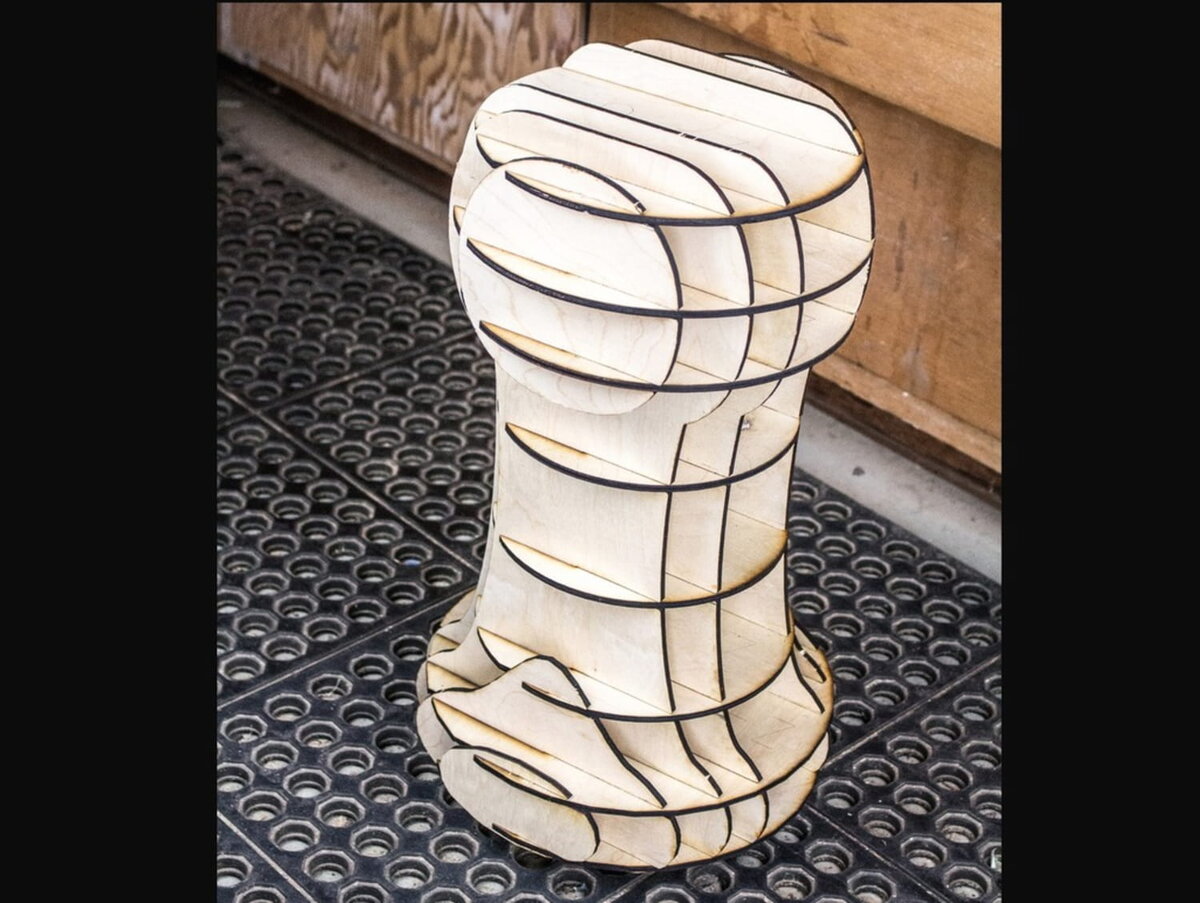 Intra απο ξύλο plywood 3mm-4mm πάχος - Αρχείο PDF Toadstool Mushroom Stool Δίασταση 30x30 cm Intraeaxys-p7ym0n57