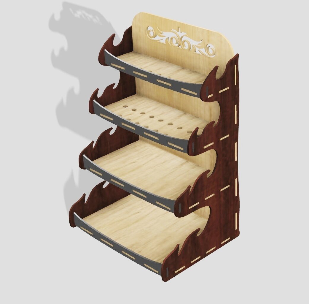 Intra απο ξύλο plywood 3mm-4mm πάχος - Αρχείο PDF προτύπου ξύλινου ραφιού Δίασταση 30x30 cm Intraeaxys-e1gkdkdo