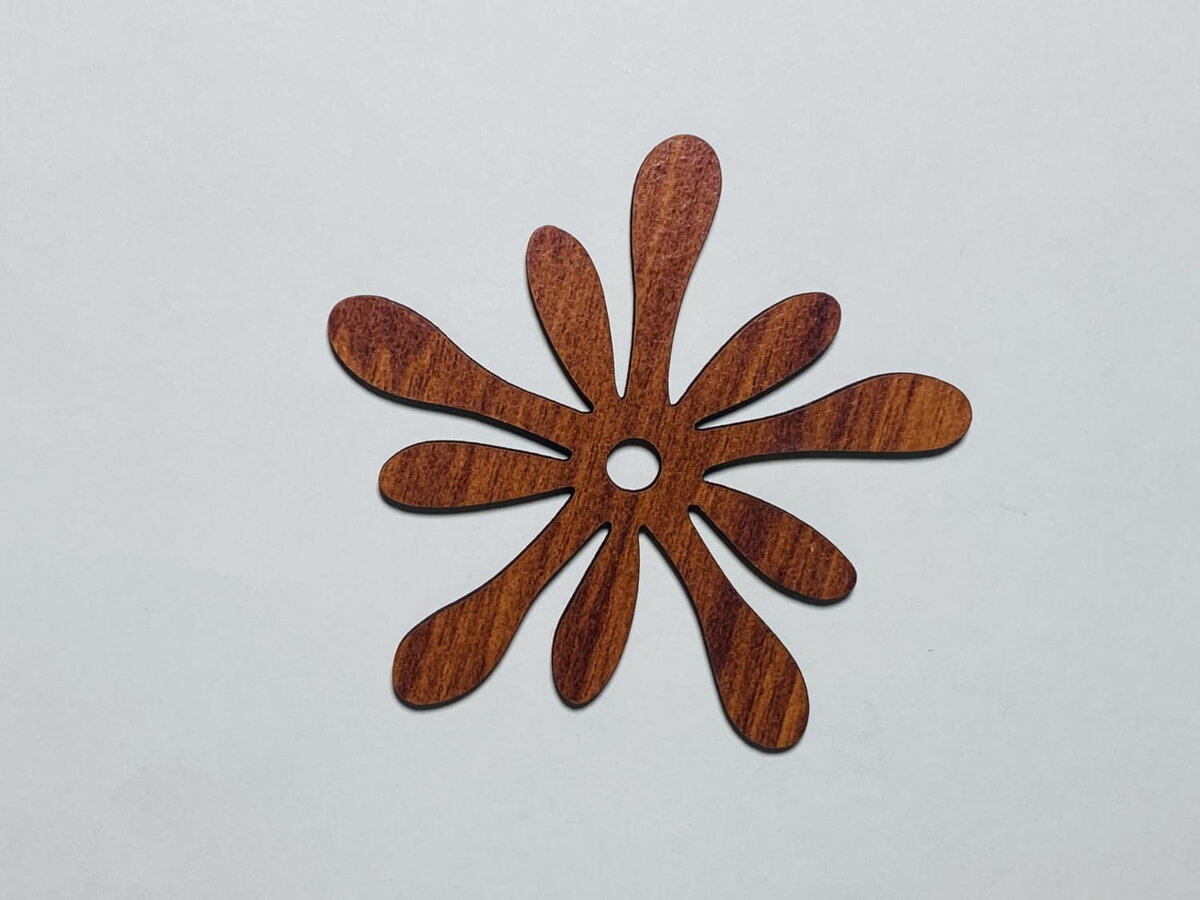 Intra απο ξύλο plywood 3mm-4mm πάχος - Ξύλινο κομμένο λουλούδι Ημιτελές ξύλινο ντεκόρ κήπου Δίασταση 30x30 cm Intraeaxys-r1z2xrn1