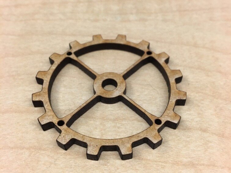 Intra απο ξύλο plywood 3mm-4mm πάχος - Διακοσμητικό Steampunk Gear Δίασταση 30x30 cm Intraeaxys-eoxlrnvo
