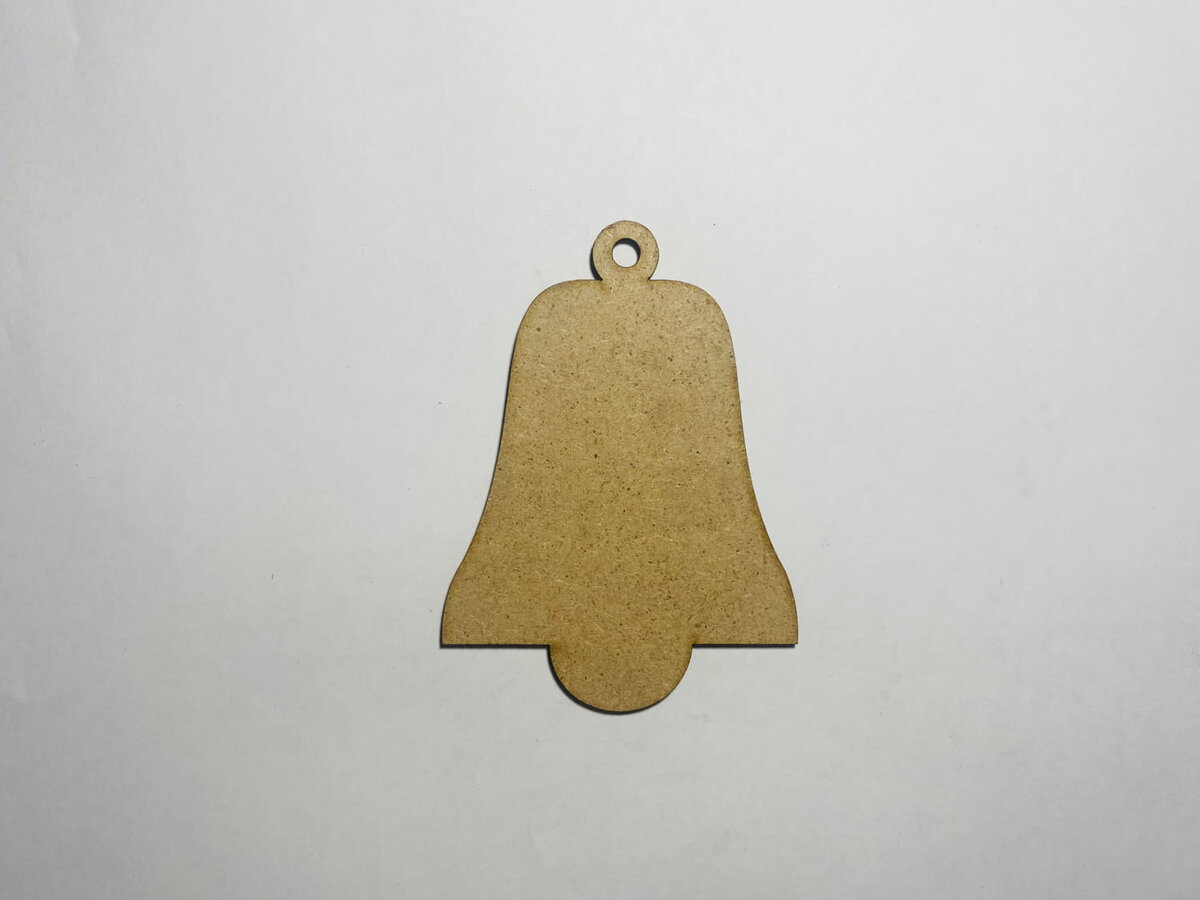 Intra απο ξύλο plywood 3mm-4mm πάχος - Ημιτελές κενό ξύλινο σχήμα καμπάνας Χριστουγέννων Δίασταση 30x30 cm Intraeaxys-qommp08o