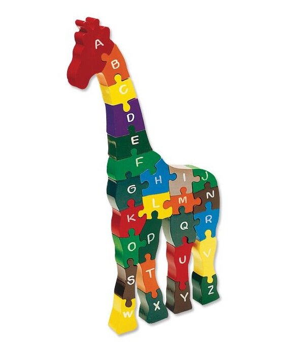 Intra απο ξύλο plywood 3mm-4mm πάχος - Alphabet Giraffe Puzzle For Kids Ακρυλικό 3mm Δίασταση 20x20 cm Intraeaxys-qommjd8o