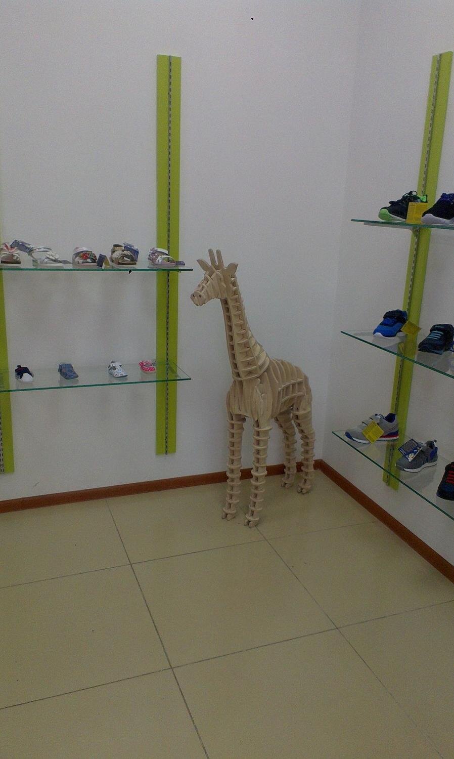 Intra απο ξύλο plywood 3mm-4mm πάχος - Giraffe 3D Plywood Puzzle 10mm Δίασταση 30x30 cm Intraeaxys-lopqdwz7