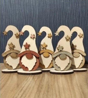 Σετ των 2 Intra απο ξύλο plywood 3mm-4mm πάχος - Χριστουγεννιάτικα Ξύλινα στολίδια Δίασταση 10x10 cm Intraeaxys-r1z2ykm1