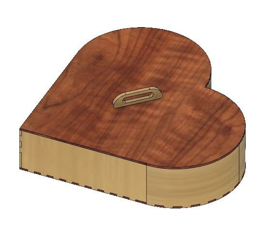 Intra απο ξύλο plywood 3mm-4mm πάχος - Ξύλινο κουτί καρδιών Δίασταση 30x30 cm Intraeaxys-51rrly31