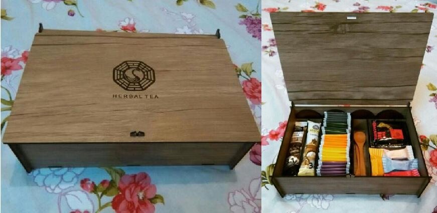 Intra απο ξύλο plywood 3mm-4mm πάχος - Ξύλινο κουτί τσαγιού Δίασταση 30x30 cm Intraeaxys-joed0vd1