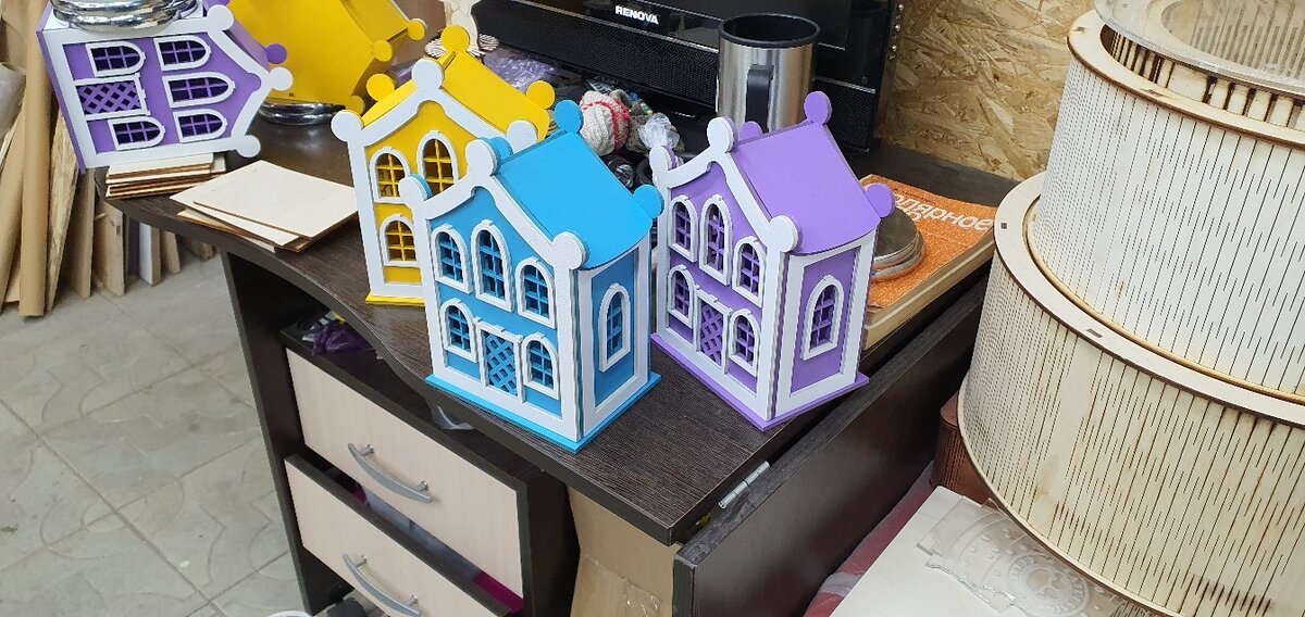 Intra απο ξύλο plywood 3mm-4mm πάχος - Σπίτι Money Box 3mm Πρότυπο ting Δίασταση 40x50 cm Intraeaxys-ro6yvg37