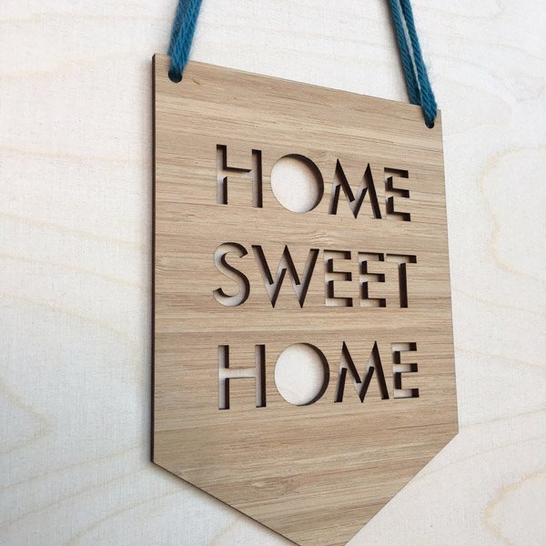 Intra απο ξύλο plywood 3mm-4mm πάχος - Σπίτι Γλυκό Σπίτι Διακόσμηση τοίχου Δίασταση 40x50 cm Intraeaxys-r7v6dzlo