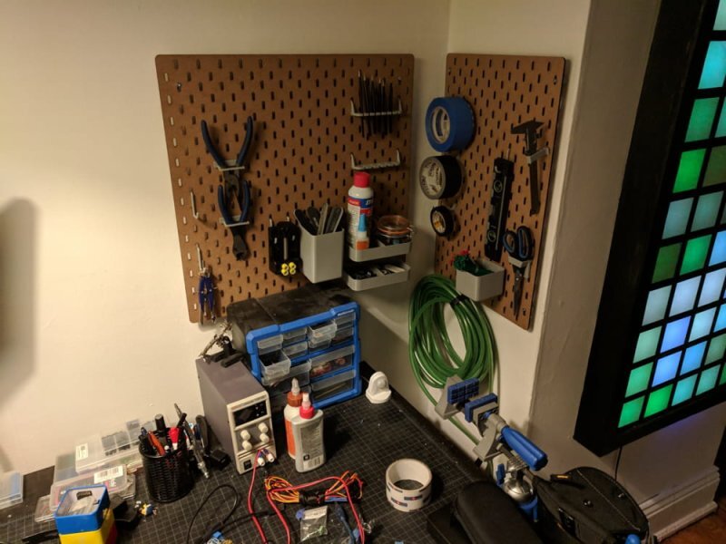 Intra απο ξύλο plywood 3mm-4mm πάχος - IKEA Skadis Pegboard Δίασταση 30x30 cm Intraeaxys-eo058y51