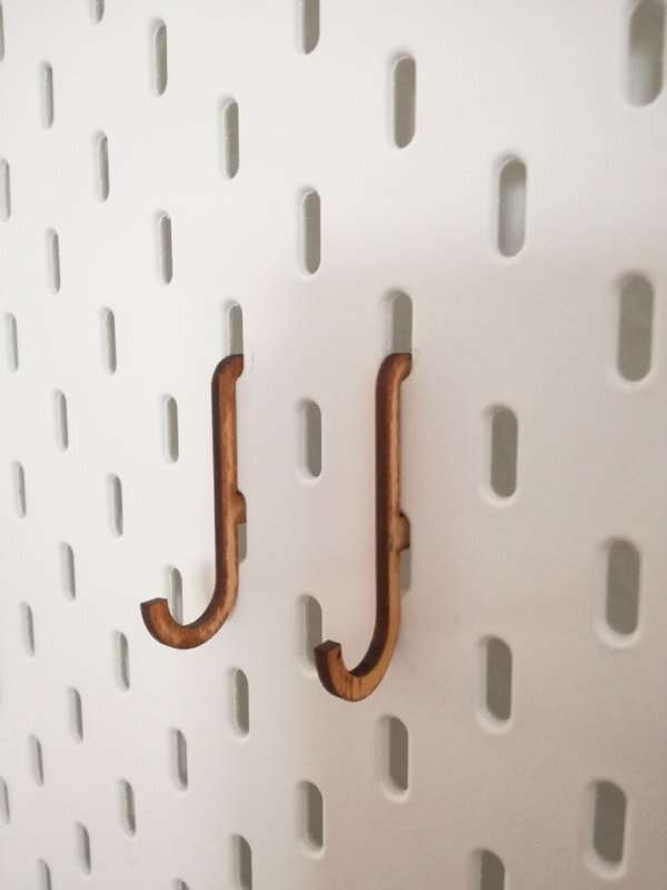 Intra απο ξύλο plywood 3mm-4mm πάχος - Hook For Ikea Skadis Pegboard Δίασταση 30x30 cm Intraeaxys-eo2yqeq1