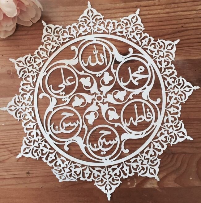 Intra απο ξύλο plywood 3mm-4mm πάχος - Μουσουλμανική ισλαμική διακόσμηση τέχνης Δίασταση 30x30 cm Intraeaxys-eo20gqm7