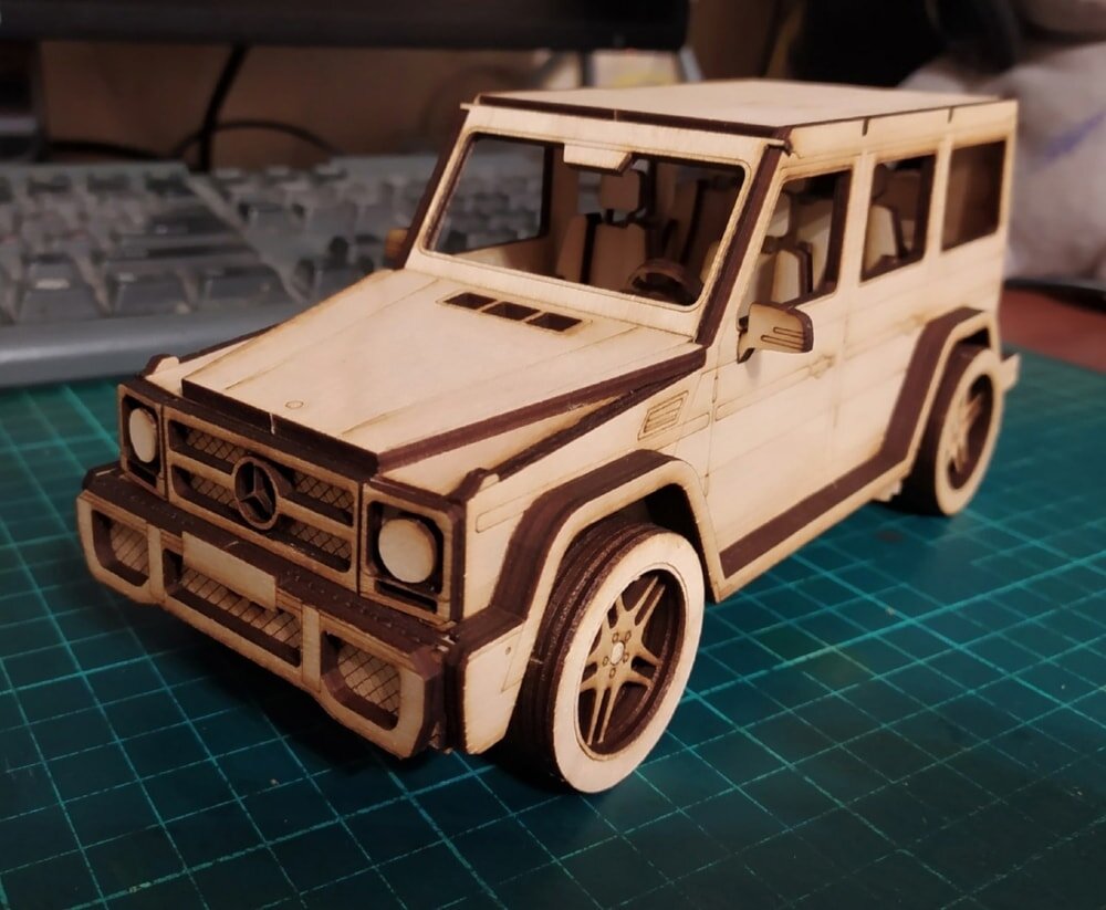 Intra απο ξύλο plywood 3mm-4mm πάχος - Jeep 3D Puzzle με Οδηγίες Συναρμολόγησης Δίασταση 30x30 cm Intraeaxys-r7vmnz67
