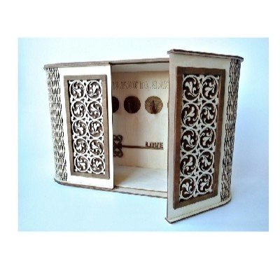 Intra απο ξύλο plywood 3mm-4mm πάχος - Ξύλινο κουτί κλειδαριάς Δίασταση 30x30 cm Intraeaxys-075dy4ko