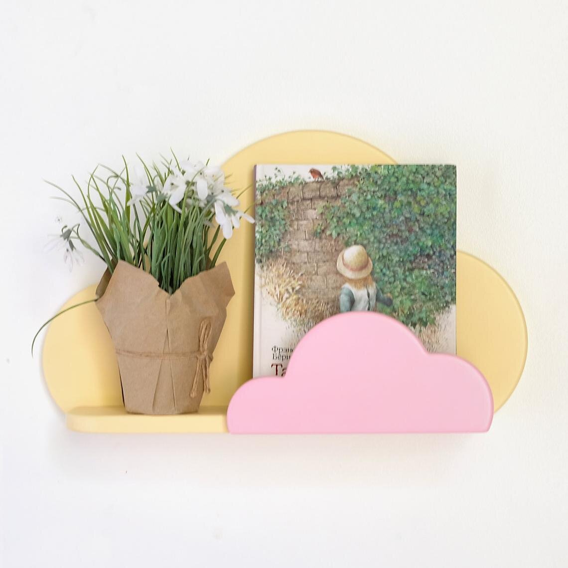 Intra απο ξύλο plywood 3mm-4mm πάχος - Ράφι Cloud για Παιδικό Δωμάτιο Δίασταση 30x30 cm Intraeaxys-eo20vwm7