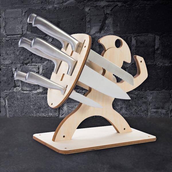 Intra απο ξύλο plywood 3mm-4mm πάχος - Σχέδια Spartan Knife Block Diy CNC Δίασταση 30x30 cm Intraeaxys-pok6g87j