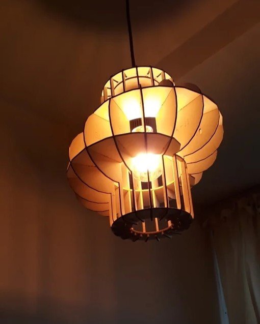 Intra απο ξύλο plywood 3mm-4mm πάχος - Λάμπα ντόνατ Δίασταση 30x30 cm Intraeaxys-m1dd6q31