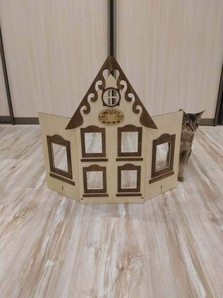 Intra απο ξύλο plywood 3mm-4mm πάχος - Πρότυπο σπιτιών κεριών Δίασταση 30x30 cm Intraeaxys-67wlp5m1