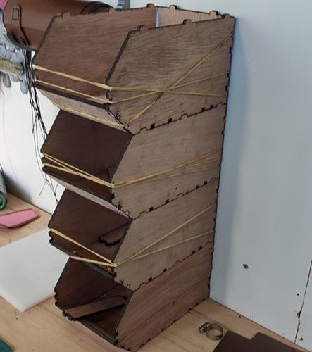 Intra απο ξύλο plywood 3mm-4mm πάχος - Κάδοι αποθήκευσης ανταλλακτικών χωρίς βίδες Linbin Δίασταση 30x30 cm Intraeaxys-pokmv3j1