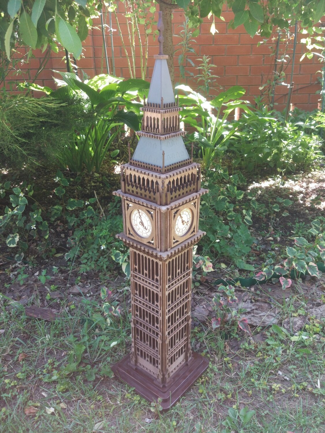 Intra απο ξύλο plywood 3mm-4mm πάχος - Λονδίνο Big Ben 3D Ξύλινο Μοντέλο Δίασταση 30x30 cm Intraeaxys-joedz5n1