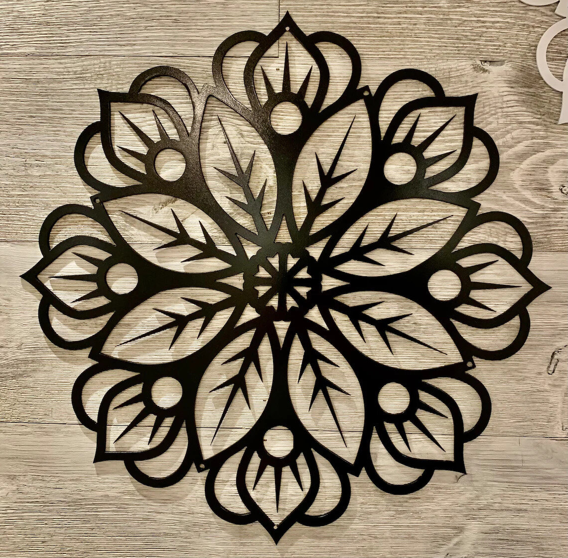 Intra απο ξύλο plywood 3mm-4mm πάχος - Floral Wall Art Mandala Δίασταση 30x30 cm Intraeaxys-r1z2wkp1