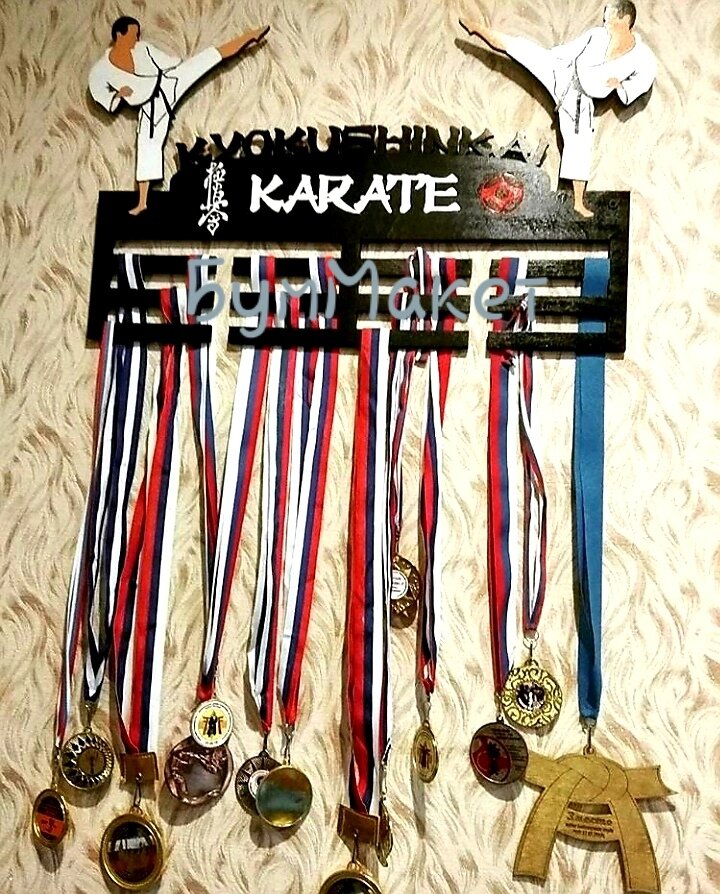 Intra απο ξύλο plywood 3mm-4mm πάχος - Επίδειξη μεταλλίων καράτε Δίασταση 30x30 cm Intraeaxys-6o3ygn37