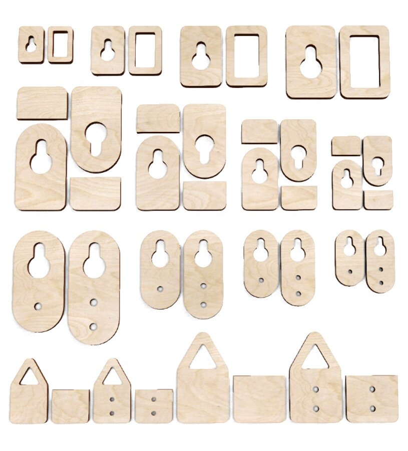 Intra απο ξύλο plywood 3mm-4mm πάχος - Γάντζοι κρεμάστρας κορνίζας Δίασταση 30x30 cm Intraeaxys-p7ymj3z7