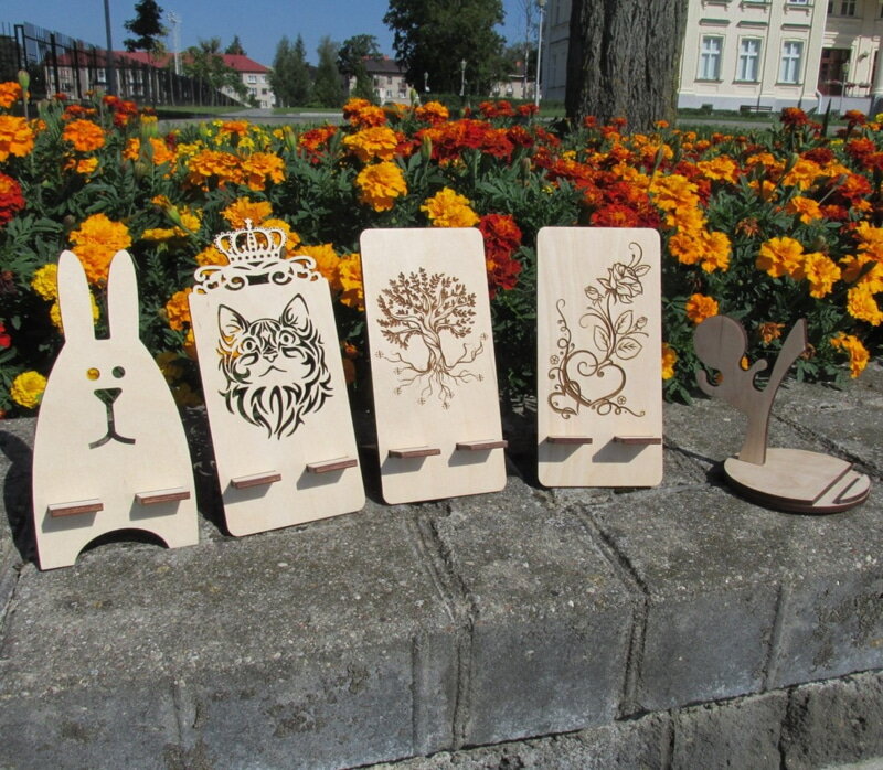 Intra απο ξύλο plywood 3mm-4mm πάχος - Βάσεις κινητών Ξύλινη διακόσμηση Δίασταση 30x30 cm Intraeaxys-ro6y5wq7