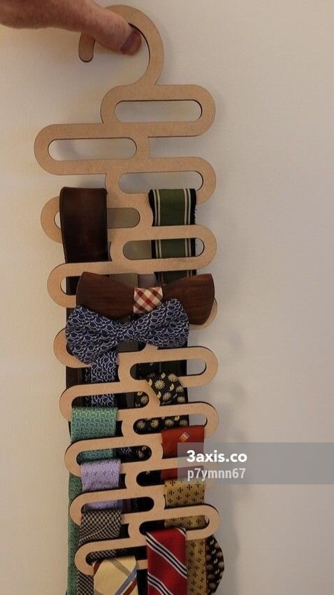 Intra απο ξύλο plywood 3mm-4mm πάχος - Κρεμάστρα για ζώνες γραβάτας Δίασταση 30x30 cm Intraeaxys-p7ymnn67