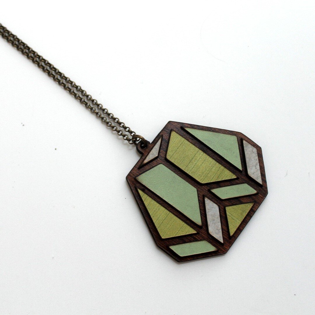 Intra απο ξύλο plywood 3mm-4mm πάχος - Κρεμαστά Κολιέ Γυναικεία Δίασταση 30x30 cm Intraeaxys-91jd5081