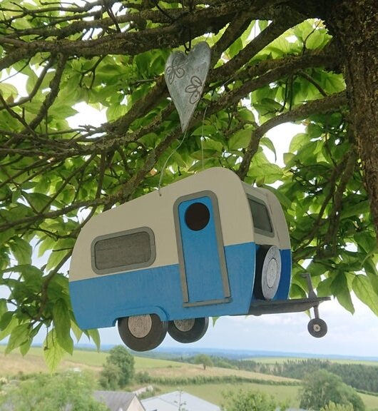 Intra απο ξύλο plywood 3mm-4mm πάχος - Caravan Bird House Δίασταση 40x50 cm Intraeaxys-yon04ny7