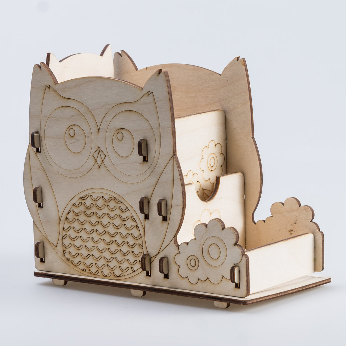 Intra απο ξύλο plywood 3mm-4mm πάχος - Owl Pen Holder Organizer γραφείου Δίασταση 30x30 cm Intraeaxys-d1lv0qgo