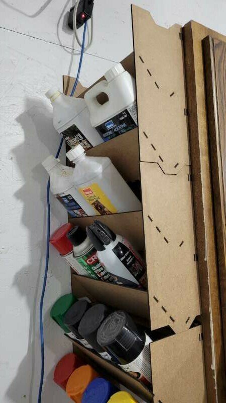 Intra απο ξύλο plywood 3mm-4mm πάχος - Rattle Paint Can Rack K40 Δίασταση 30x30 cm Intraeaxys-e1g5k3mo