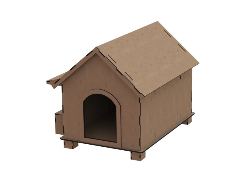 Intra απο ξύλο plywood 3mm-4mm πάχος - Ξύλινο σπίτι για κατοικίδια Δίασταση 40x50 cm Intraeaxys-r1z23ml1