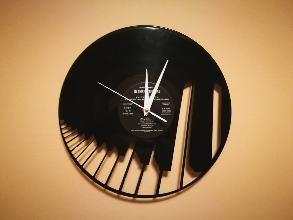 Intra απο ξύλο plywood 3mm-4mm πάχος - Orologio Vinile_Pianoforte Δίασταση 30x30 cm Intraeaxys-qommjro3