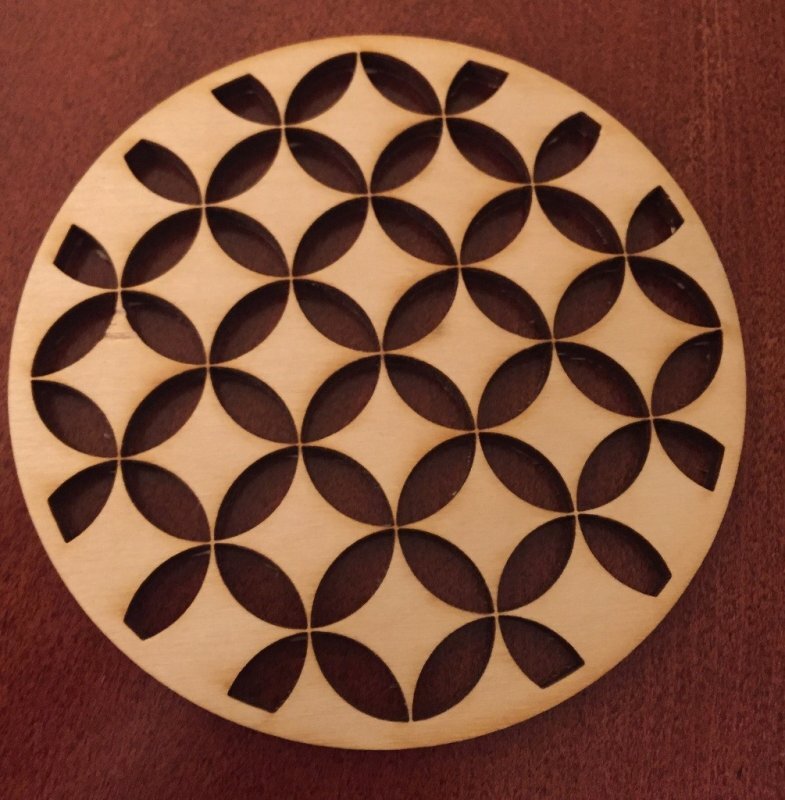 Intra απο ξύλο plywood 3mm-4mm πάχος - Shippo Pattern Trivets Δίασταση 30x30 cm Intraeaxys-r7vd5k57