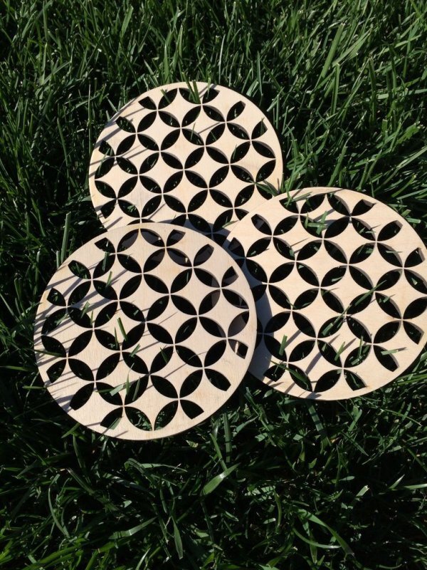 Intra απο ξύλο plywood 3mm-4mm πάχος - Shippo Pattern Trivets Δίασταση 30x30 cm Intraeaxys-d1lm2yzo