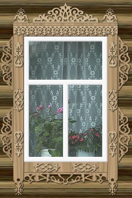 Intra απο ξύλο plywood 3mm-4mm πάχος - Όμορφη παλιά πλατφόρμα των Windows Δίασταση 30x30 cm Intraeaxys-075yqm8o