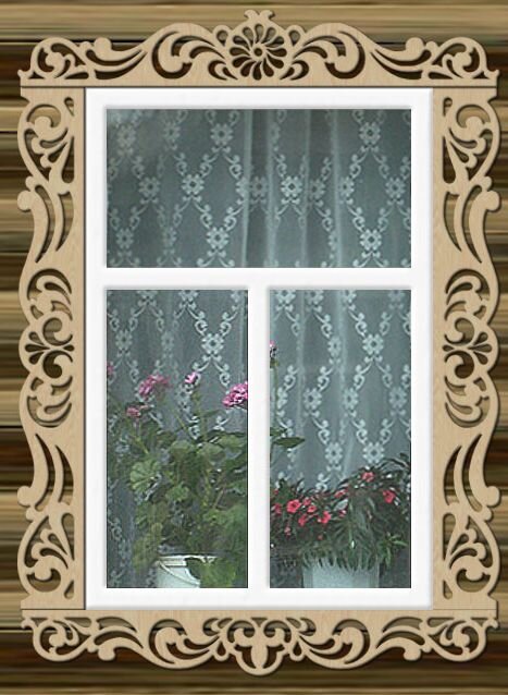 Intra απο ξύλο plywood 3mm-4mm πάχος - Village Window Platband Δίασταση 30x30 cm Intraeaxys-eo0qrjw1